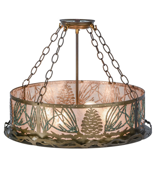 Meyda Tiffany Mountain Pine 154878 Ceiling Light - Antique Copper