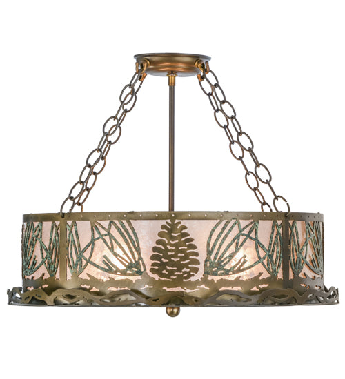 Meyda Tiffany Mountain Pine 154878 Ceiling Light - Antique Copper