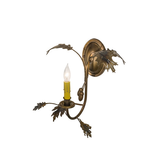 Meyda Tiffany Oak Leaf & Acorn 155013 Wall Light - Antique Copper