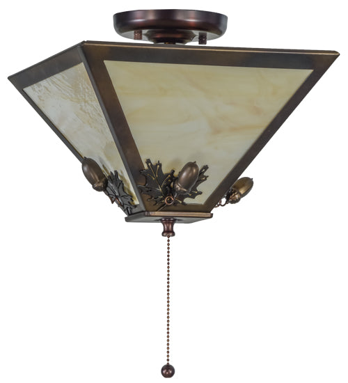 Meyda Tiffany Oak Leaf & Acorn 155015 Ceiling Light - Antique Copper