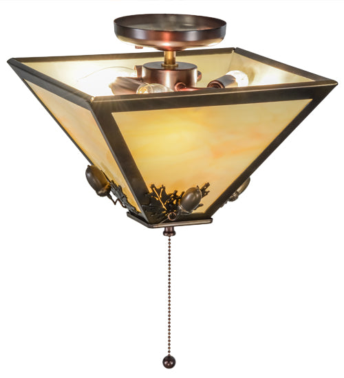 Meyda Tiffany Oak Leaf & Acorn 155015 Ceiling Light - Antique Copper
