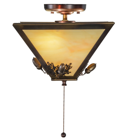 Meyda Tiffany Oak Leaf & Acorn 155015 Ceiling Light - Antique Copper