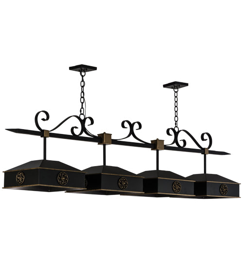 Meyda Tiffany Stefano 155075 Pendant Light - Blackwash/W Gold Accents