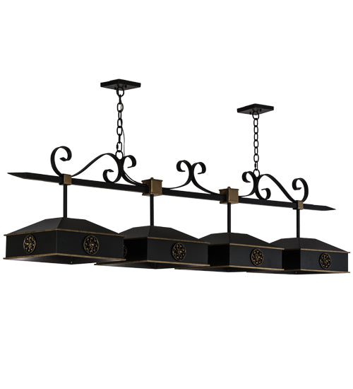 Meyda Tiffany Stefano 155075 Pendant Light - Blackwash/W Gold Accents