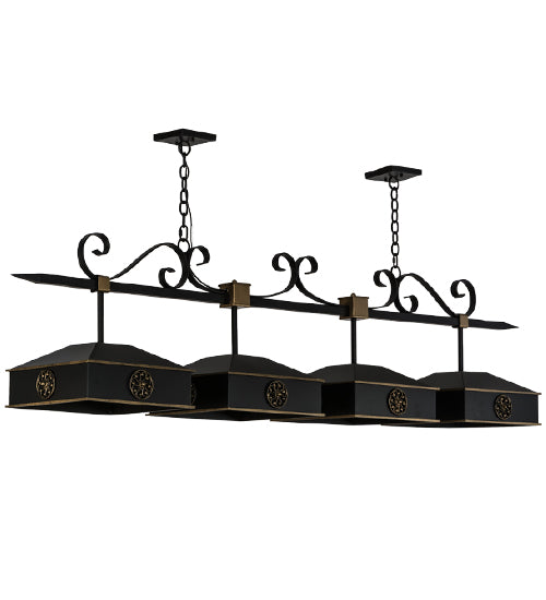 Meyda Tiffany Stefano 155075 Pendant Light - Blackwash/W Gold Accents