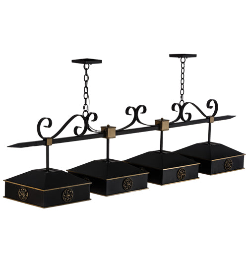 Meyda Tiffany Stefano 155075 Pendant Light - Blackwash/W Gold Accents