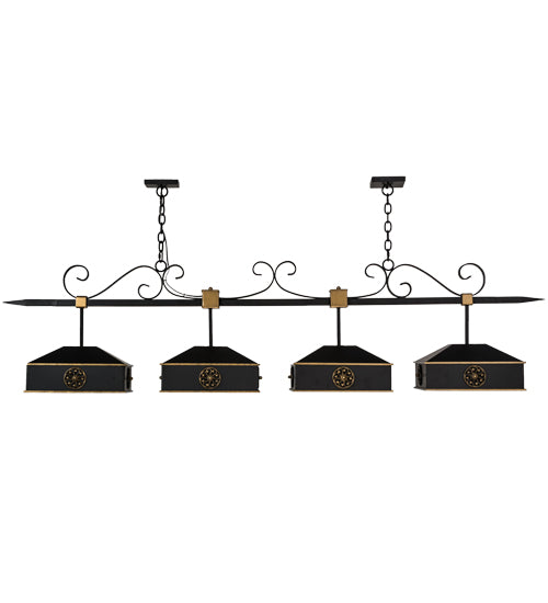 Meyda Tiffany Stefano 155075 Pendant Light - Blackwash/W Gold Accents