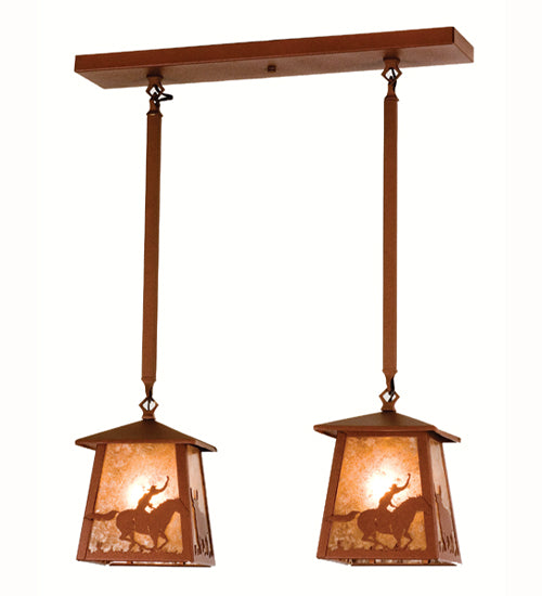 Melissa Cowboy & Steer 15508 Pendant Light - Rust