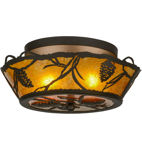 Meyda Tiffany Whispering Pines 155143 Ceiling Light - Oil Rubbed Bronze