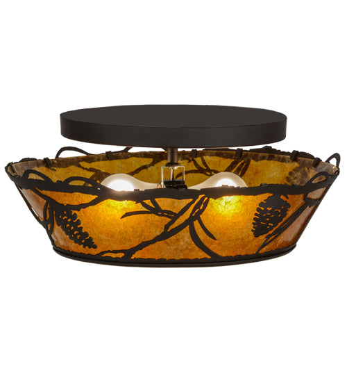 Meyda Tiffany Whispering Pines 155143 Ceiling Light - Oil Rubbed Bronze