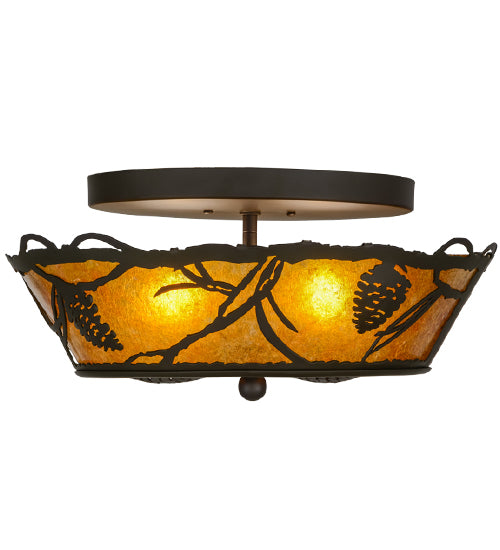 Meyda Tiffany Whispering Pines 155143 Ceiling Light - Oil Rubbed Bronze