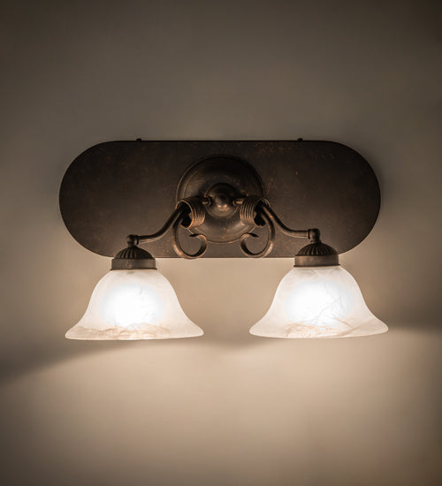 Meyda Tiffany Trea 155225 Bath Vanity Light 18 in. wide - Gilded Tobacco