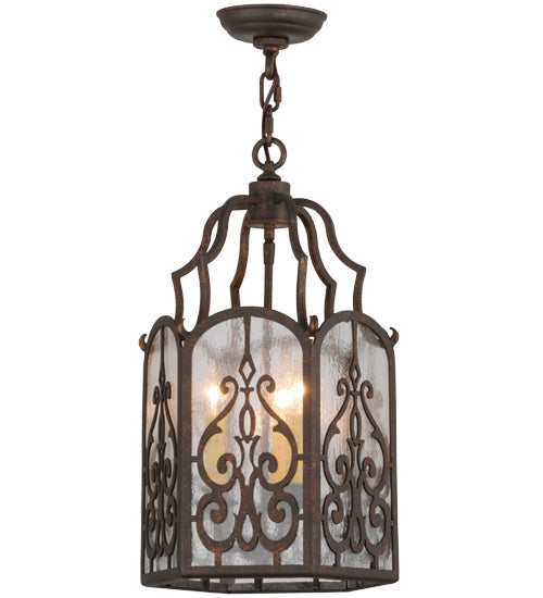 Meyda Tiffany Antencio 155287 Pendant Light - Gilded Tobacco/Clear Seedy Glass