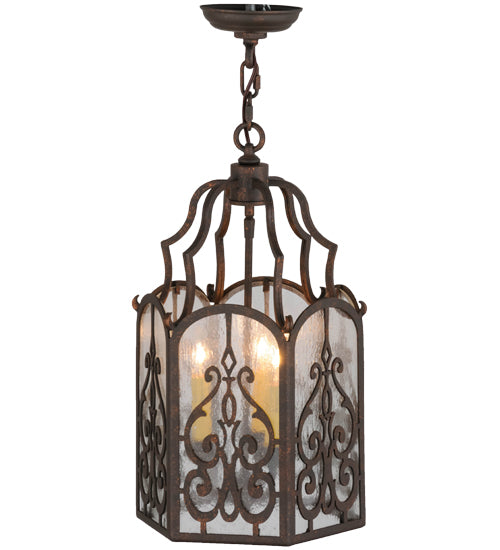 Meyda Tiffany Antencio 155287 Pendant Light - Gilded Tobacco/Clear Seedy Glass