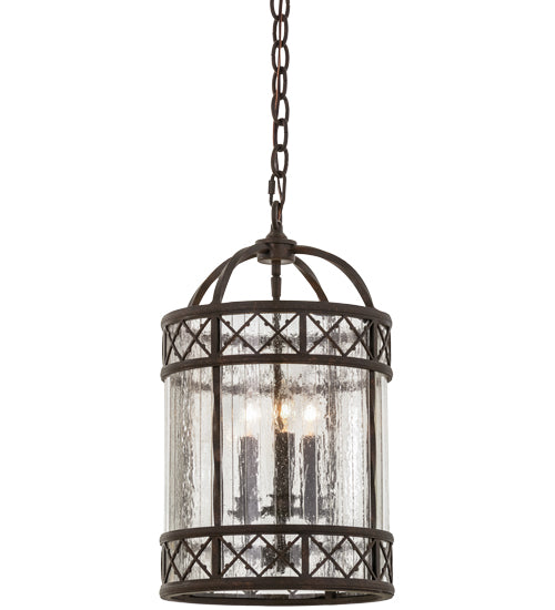 Meyda Tiffany Antencio 155291 Pendant Light - Gilded Tobacco/Clear Seedy Glass