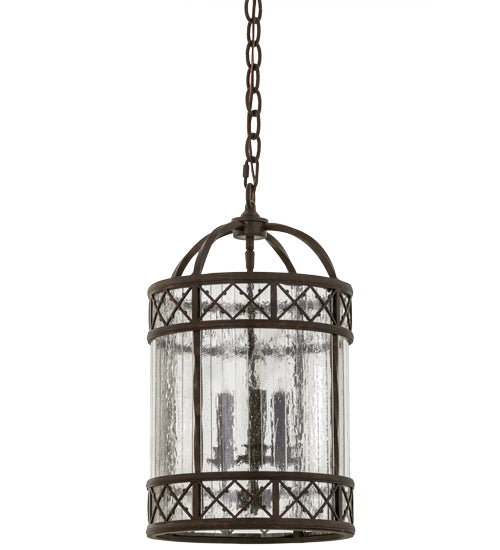 Meyda Tiffany Antencio 155291 Pendant Light - Gilded Tobacco/Clear Seedy Glass