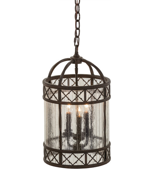 Meyda Tiffany Antencio 155291 Pendant Light - Gilded Tobacco/Clear Seedy Glass