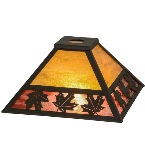 Meyda Tiffany Lighting 155314 Maple Leaf Shade Lamp Shade Bronze / Dark