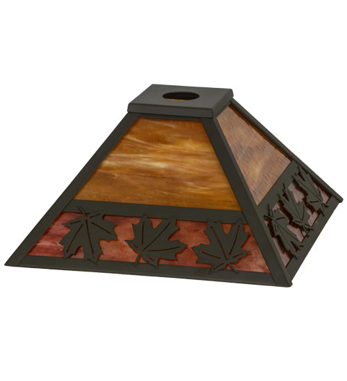 Meyda Tiffany Lighting 155314 Maple Leaf Shade Lamp Shade Bronze / Dark