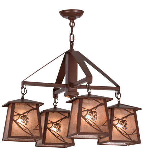 Meyda Tiffany Whispering Pines 155512 Chandelier Light - Rust