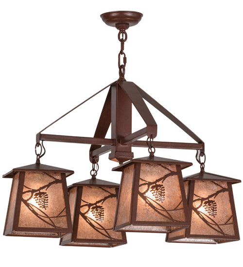 Meyda Tiffany Whispering Pines 155512 Chandelier Light - Rust