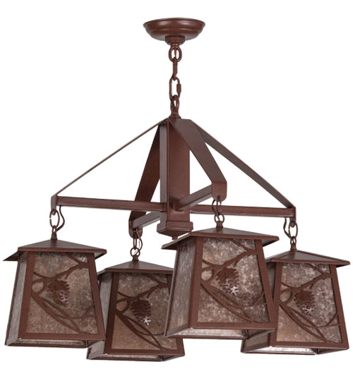 Meyda Tiffany Whispering Pines 155512 Chandelier Light - Rust