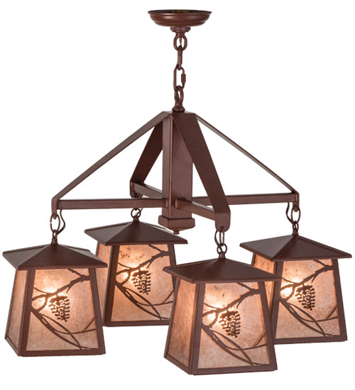 Meyda Tiffany Whispering Pines 155512 Chandelier Light - Rust