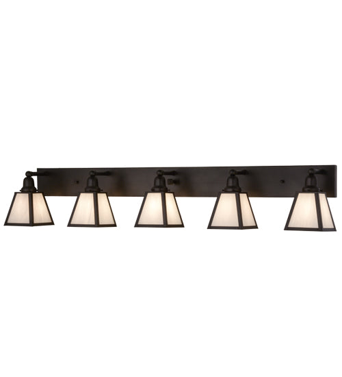Meyda Tiffany Mission 155676 Bath Vanity Light 58 in. wide - Craftsman Brown