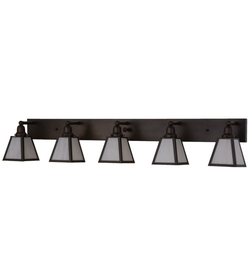 Meyda Tiffany Mission 155676 Bath Vanity Light 58 in. wide - Craftsman Brown