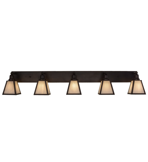 Meyda Tiffany Mission 155676 Bath Vanity Light 58 in. wide - Craftsman Brown