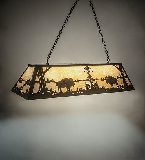 Meyda Tiffany Buffalo At Lake 155766 Pendant Light - Timeless Bronze
