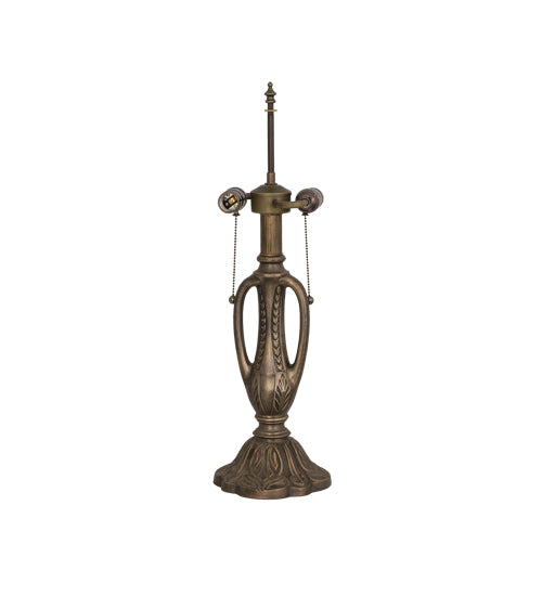 Meyda Tiffany Lighting 155952 Citadel Two Light Table Base Hardware Utility Light Copper/Antique/Verde