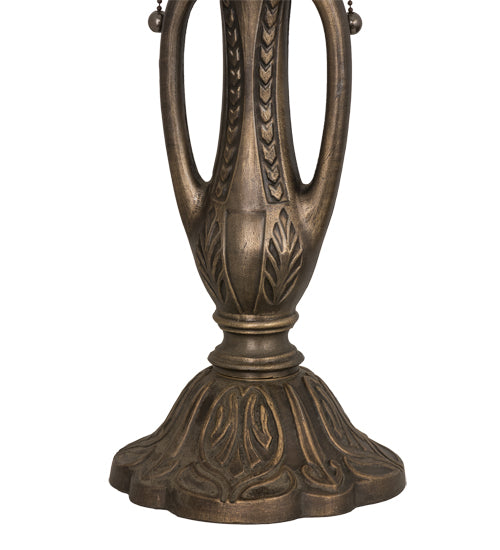 Meyda Tiffany Lighting 155952 Citadel Two Light Table Base Hardware Utility Light Copper/Antique/Verde