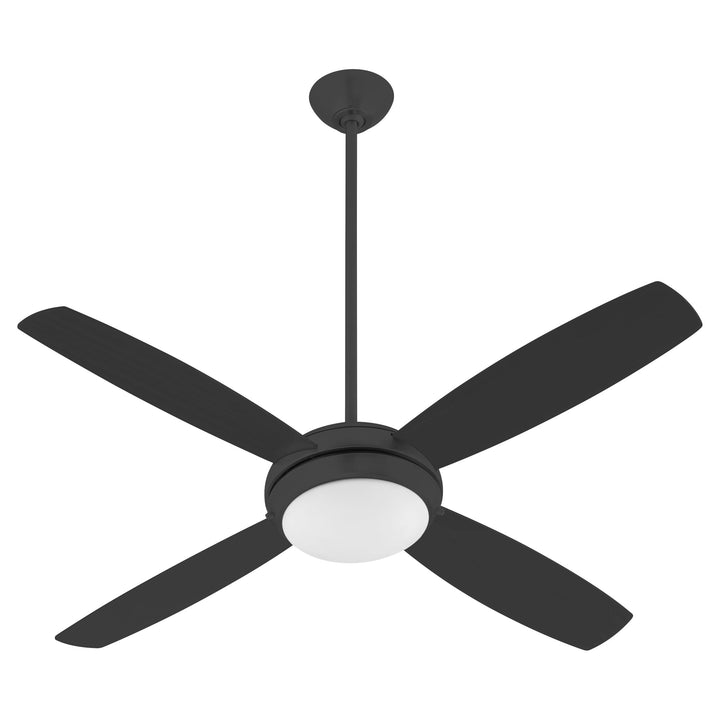 Quorum Expo 20524-59 Ceiling Fan - Matte Black, Matte Black/Weathered Gray