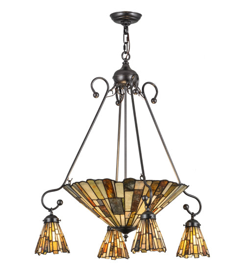 Meyda Tiffany Delta 156009 Chandelier Light - Polished Nickel