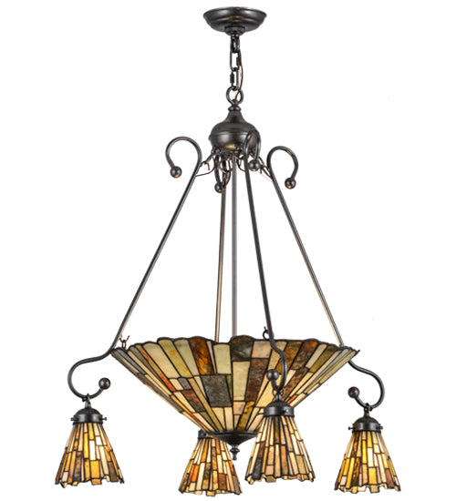 Meyda Tiffany Delta 156009 Chandelier Light - Polished Nickel