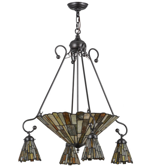 Meyda Tiffany Delta 156009 Chandelier Light - Polished Nickel