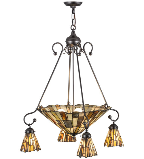 Meyda Tiffany Delta 156009 Chandelier Light - Polished Nickel