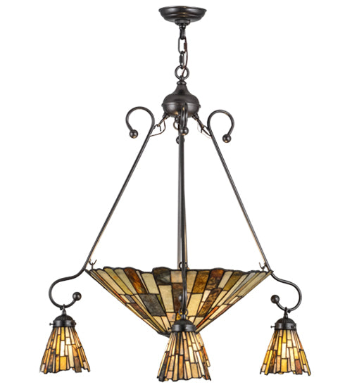 Meyda Tiffany Delta 156009 Chandelier Light - Polished Nickel
