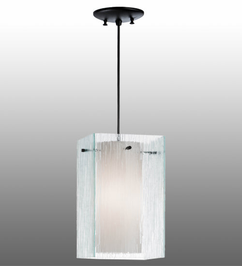 Meyda Tiffany Quadrato 156047 Pendant Light - Mist/White Black