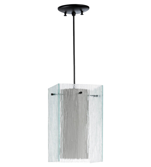 Meyda Tiffany Quadrato 156047 Pendant Light - Mist/White Black