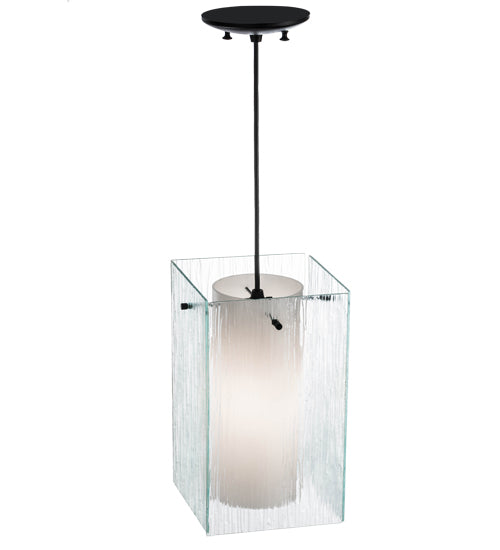 Meyda Tiffany Quadrato 156047 Pendant Light - Mist/White Black