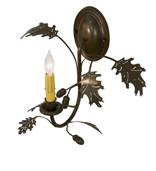 Meyda Tiffany Oak Leaf & Acorn 156118 Wall Light - Timeless Bronze