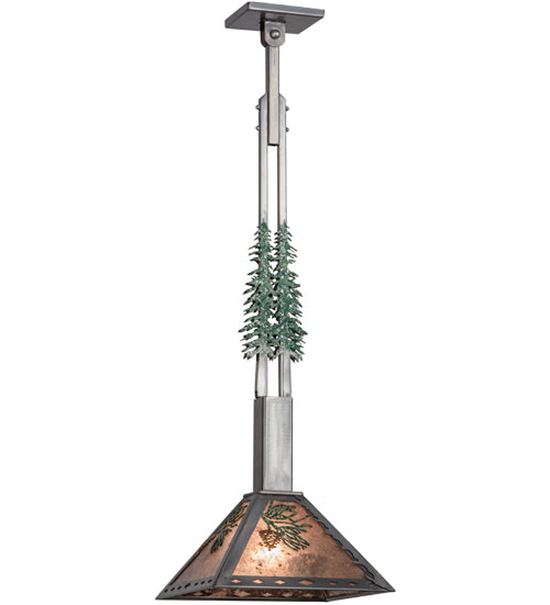 Meyda Tiffany Winter Pine 156198 Pendant Light - Steel, Rust