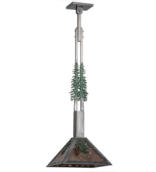 Meyda Tiffany Winter Pine 156198 Pendant Light - Steel, Rust