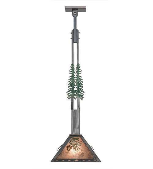 Meyda Tiffany Winter Pine 156198 Pendant Light - Steel, Rust