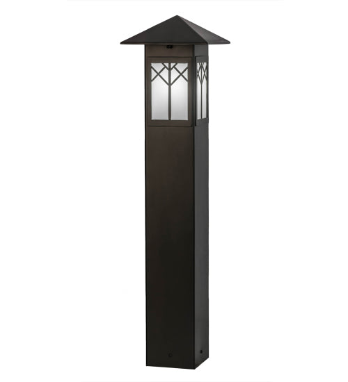 Meyda Tiffany Lighting 156322 Cumberland Led Bollard Pillar Landscape Fixture Landscape Light Bronze / Dark