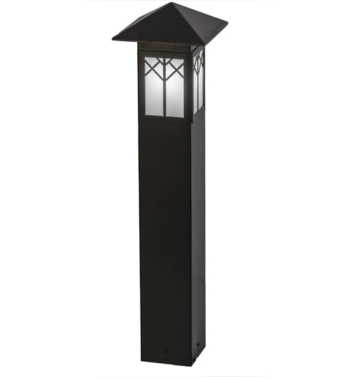 Meyda Tiffany Lighting 156322 Cumberland Led Bollard Pillar Landscape Fixture Landscape Light Bronze / Dark