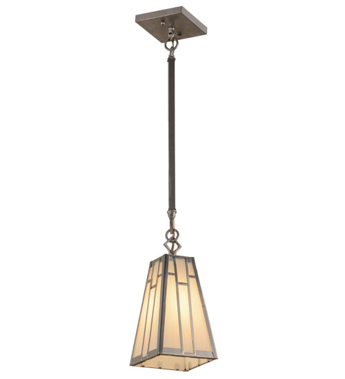 Meyda Tiffany Lighting 156334 Double Bar Mission One Light Pendant Outdoor Pewter, Nickel, Silver