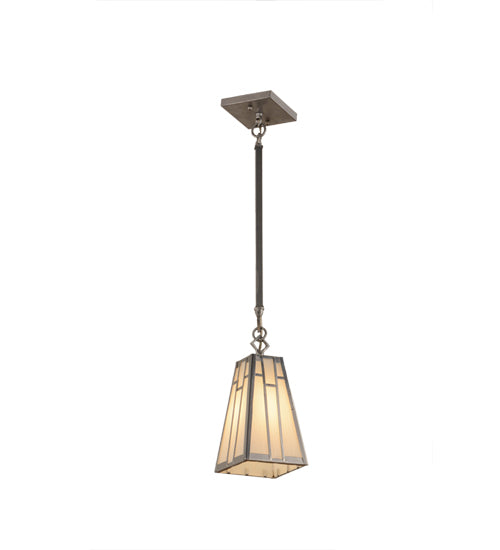 Meyda Tiffany Lighting 156334 Double Bar Mission One Light Pendant Outdoor Pewter, Nickel, Silver